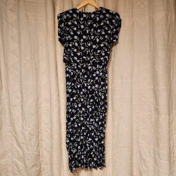 🌷 Vtg Worthington Rayon Floral Midi Dress 12 🌷 - Picture 3 of 5